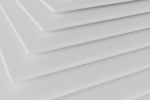 Copy space white abstract background in stacked layers Stock Photos