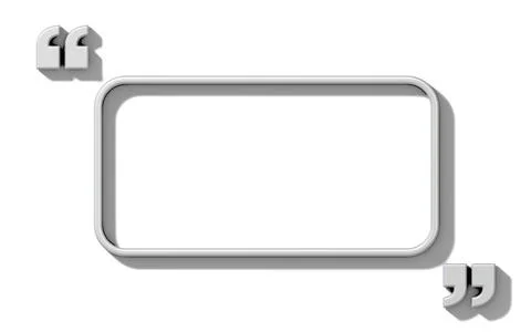 Copy space in white quotes 3D Copy space in white quotes 3D render illustr... Stock Photos