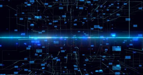 Copy space for your title. Digital Style globe earth motion. World animation Stock Illustration