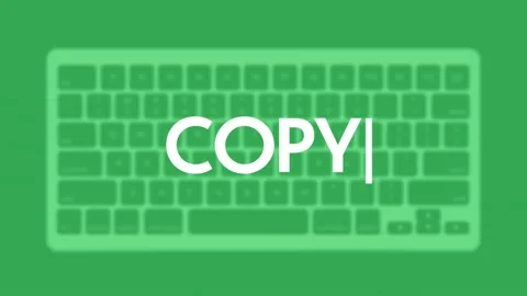 Copy title. Modern flat web template with keyboard template on gray background Stock-Footage 205149228