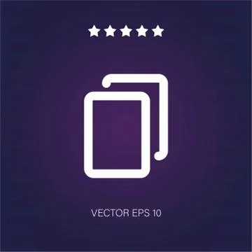 Copy vector icon Stock Illustration