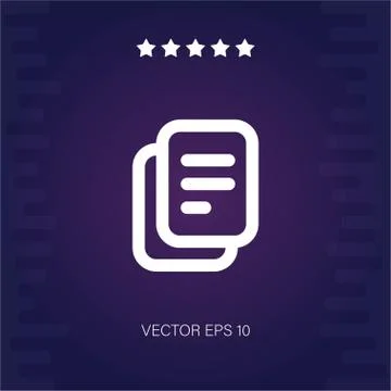 Copy vector icon Stock Illustration