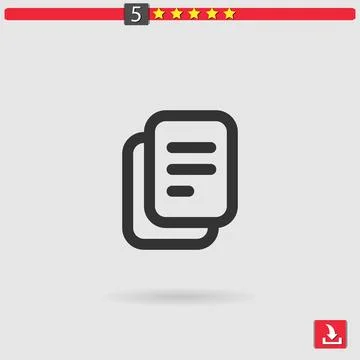 Copy vector icon Illustrazione stock