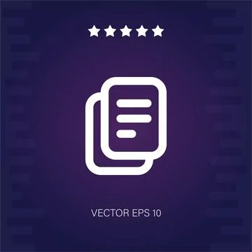 Copy vector icon Stock Illustration
