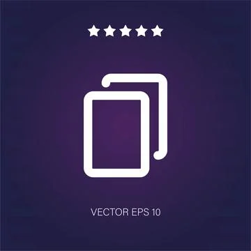 Copy vector icon . Modern simple flat icon, Stock Illustration
