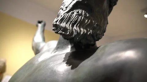 Copy of a Zeus statue Stock Footage 140990527