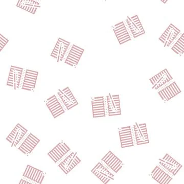 Copybook and pen glyph vector seamless pattern Illustrazione stock