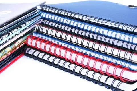 Copybook stacks Stock Photos