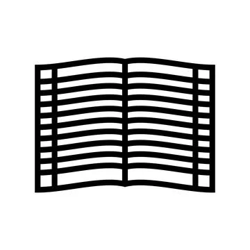 Copybook for writing notes line icon vector illustration Stock Illustration