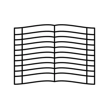 Copybook for writing notes line icon vector illustration Illustrazione stock