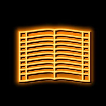 Copybook for writing notes neon glow icon illustration Stock Illustration