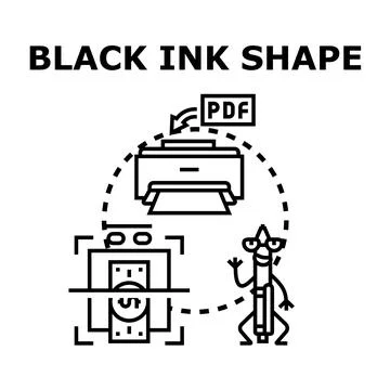 Copying and printing documents for financial scam concept Stock Illustration