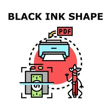 Copying and printing documents for financial scam concept Stock Illustration