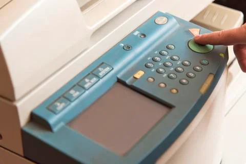 Copying and scanning documents on a machine Stock Photos