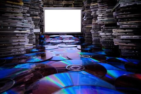 Copying cd and dvd. 스톡 사진