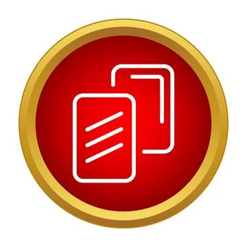 Copying document icon representing file duplication and transfer 스톡 일러스트