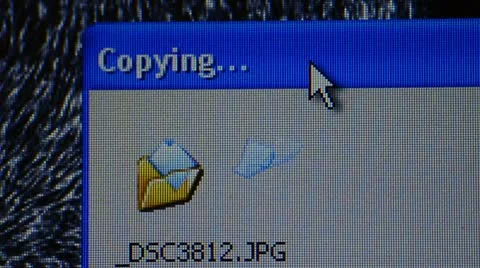 Copying files on a computer Stock Footage 10712893