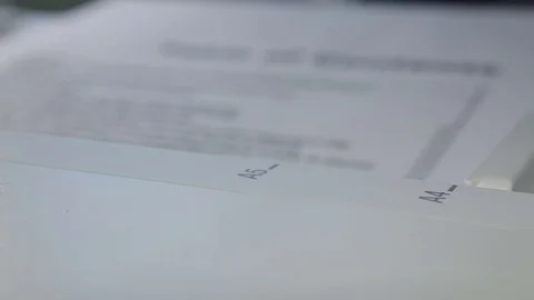 Copying of several sheets via the automatic feeder Stock Footage 81402511