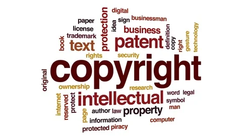Copyright animated word cloud, text desi... | Stock Video | Pond5