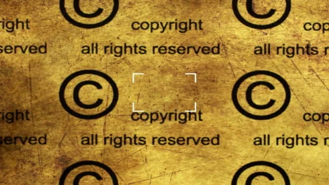 Copyright Background with All Rights Reserved Text Texture Stock Footage 335103974