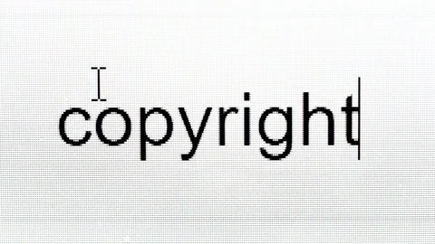 Copyright closeup computer screen Stock Footage 82997237