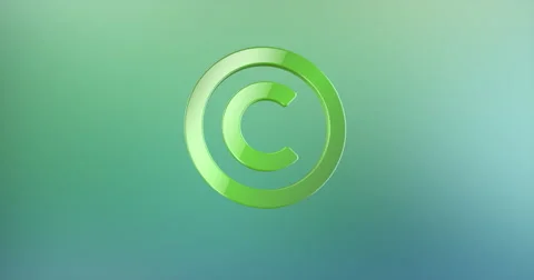 Copyright Color  3d Icon Stock Footage 67208743
