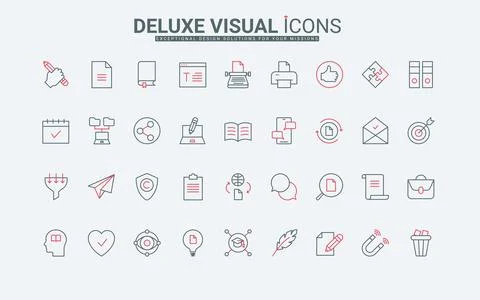 Copyright, creative content creation, search and protection, storytelling line 스톡 일러스트