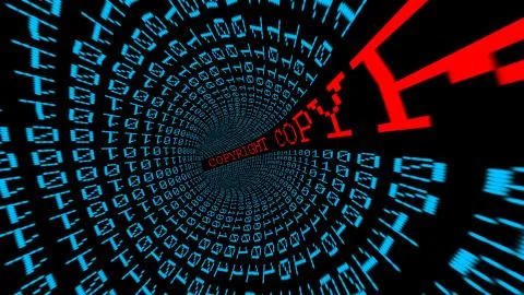Copyright data tunnel Stock Illustration