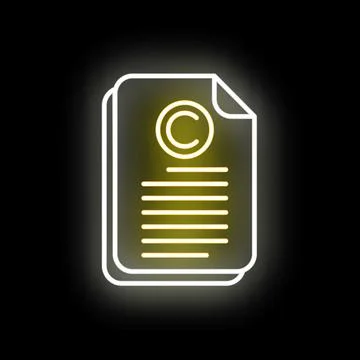 Copyright document icon showing intellectual property protection 스톡 일러스트