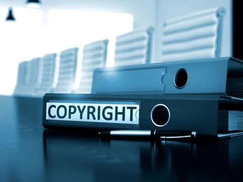 Copyright on Folder. Toned Image Stock Illustration