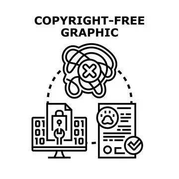 Copyright free graphic concept for creative content Stock Illustration