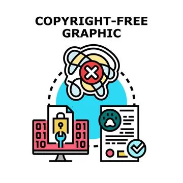 Copyright free graphic concept for creative content Stock Illustration