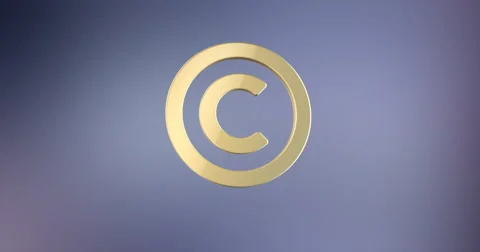 Copyright Gold  3d Icon Video stock 67209010