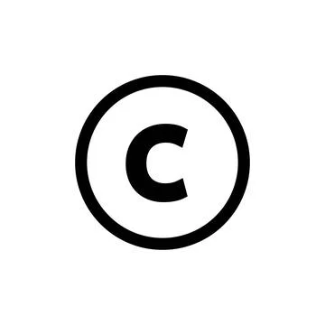 Copyright Icon for Graphic Design Projects Stock Illustration