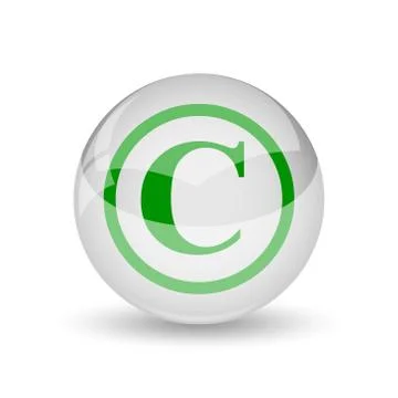 Copyright icon. Internet button on white background.. Stock Illustration