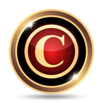 Copyright icon. Internet button on white background.. Stock Illustration