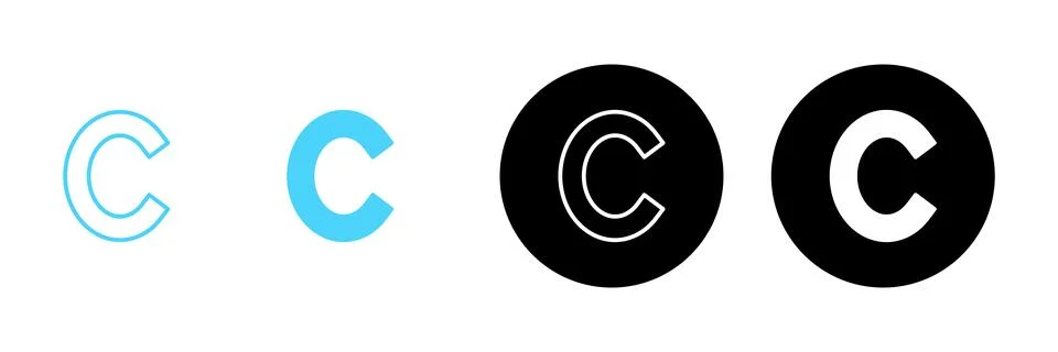 Copyright icon vector. copyright sign and symbol Stock Illustration