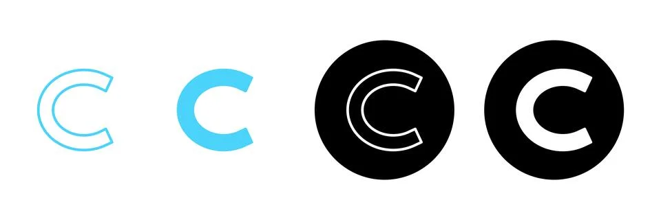 Copyright icon vector. copyright sign and symbol Stock Illustration