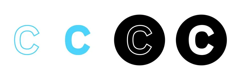 Copyright icon vector. copyright sign and symbol Stock Illustration