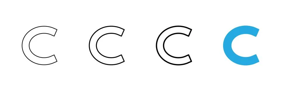 Copyright icon vector. copyright sign and symbol Stock Illustration