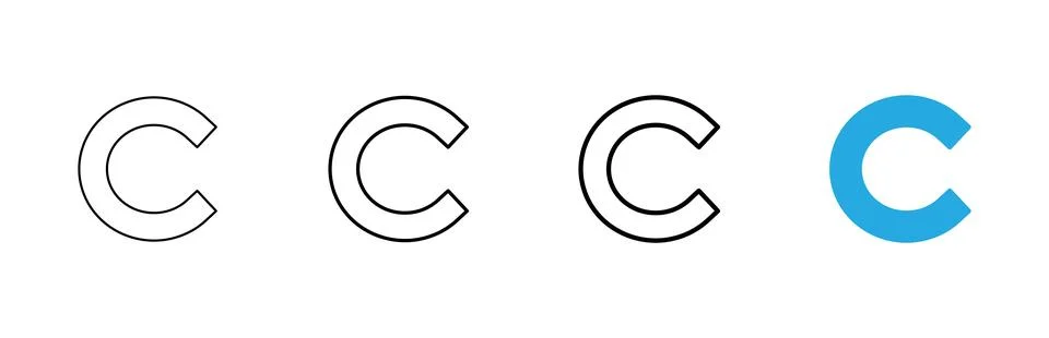 Copyright icon vector. copyright sign and symbol Stock Illustration
