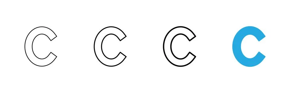 Copyright icon vector. copyright sign and symbol Stock Illustration
