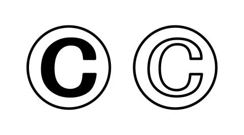 Copyright icon vector. copyright symbol Stock Illustration
