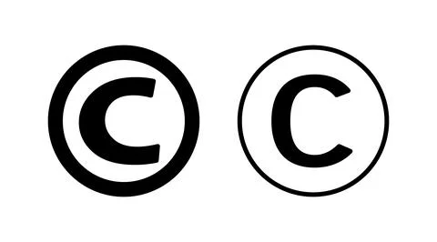 Copyright icon vector. copyright symbol Stock Illustration