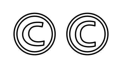Copyright icon vector. copyright symbol Stock Illustration