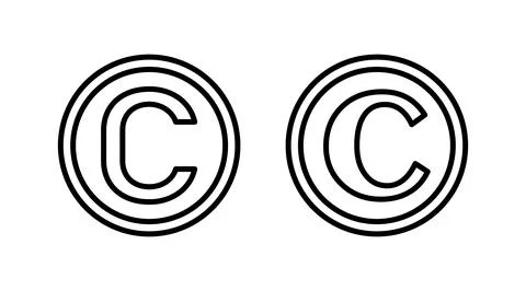 Copyright icon vector. copyright symbol Stock Illustration