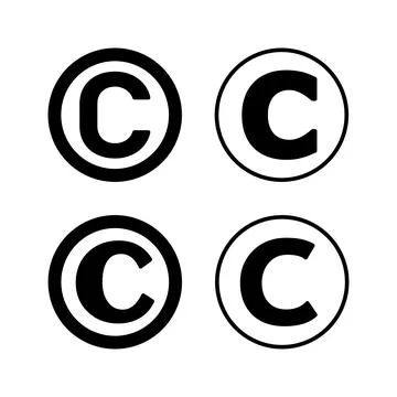 Copyright icon vector. copyright symbol Stock Illustration