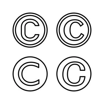 Copyright icon vector. copyright symbol Stock Illustration