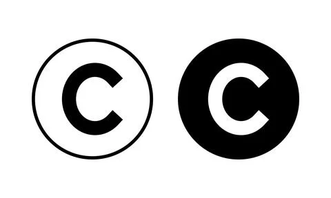 Copyright icon vector illustration. copyright sign and symbol Stock Illustration