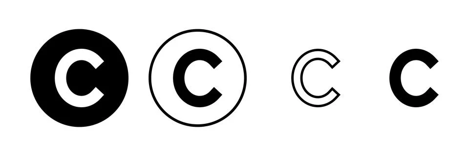 Copyright icon vector illustration. copyright sign and symbol Stock Illustration